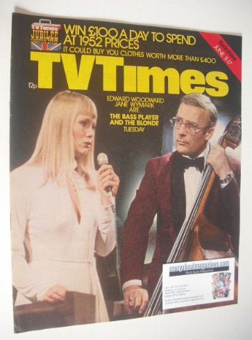 TV Times magazine - Jane Wymark and Edward Woodward cover (11-17 June 1977)
