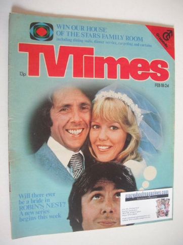 TV Times magazine - Tessa Wyatt and Richard O'Sullivan cover (18-24 February 1978)