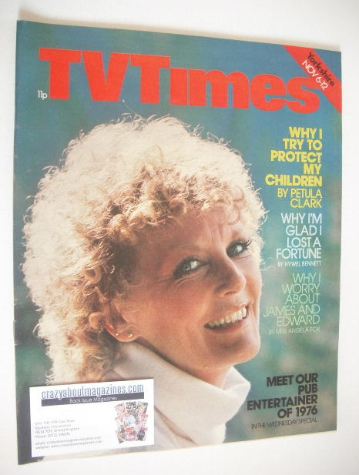 TV Times magazine - Petula Clark cover (6-12 November 1976)