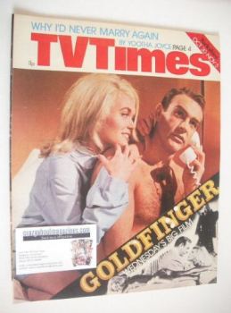 TV Times magazine - Sean Connery and Shirley Eaton cover (30 October - 5 November 1976)