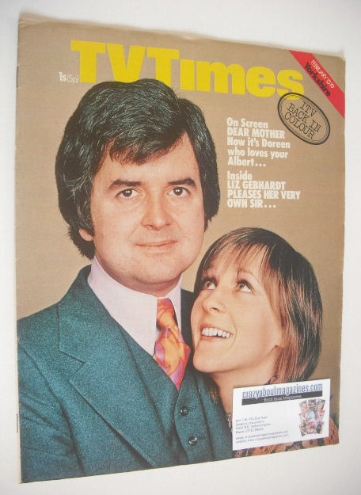 TV Times magazine - Liz Gebhardt and Rodney Bewes cover (13-19 February 1971)