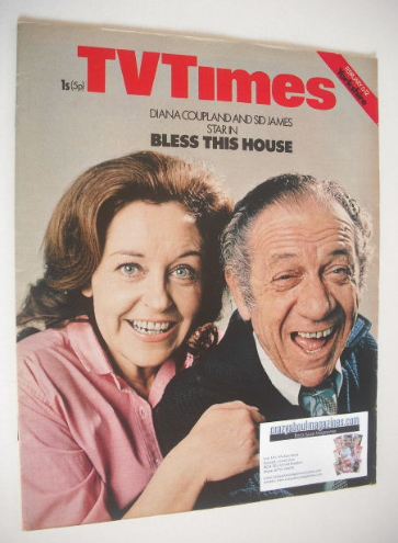 TV Times magazine - Diana Coupland and Sid James cover (6-12 February 1971)