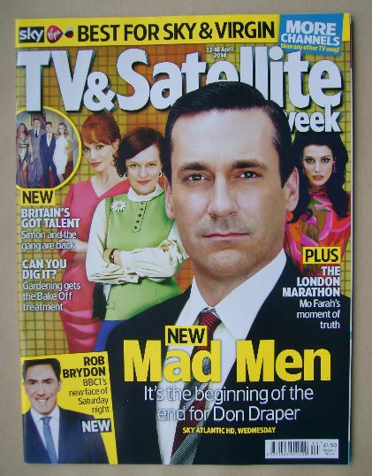 <!--2014-04-12-->TV&Satellite Week magazine - Mad Men cover (12-18 April 20