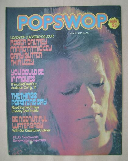 Popswop magazine - 23 June 1973 - David Bowie cover