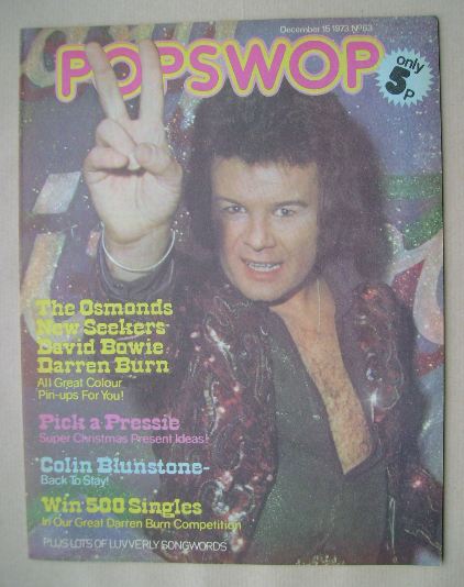 Popswop magazine - 15 December 1973 - Gary Glitter cover
