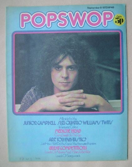 Popswop magazine - 8 September 1973 - Marc Bolan cover
