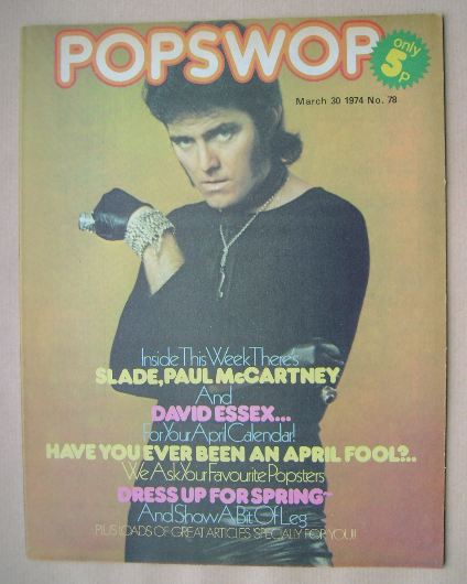 Popswop magazine - 30 March 1974 - Alvin Stardust cover