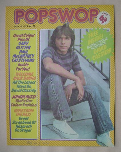 Popswop magazine - 25 May 1974 - David Cassidy cover
