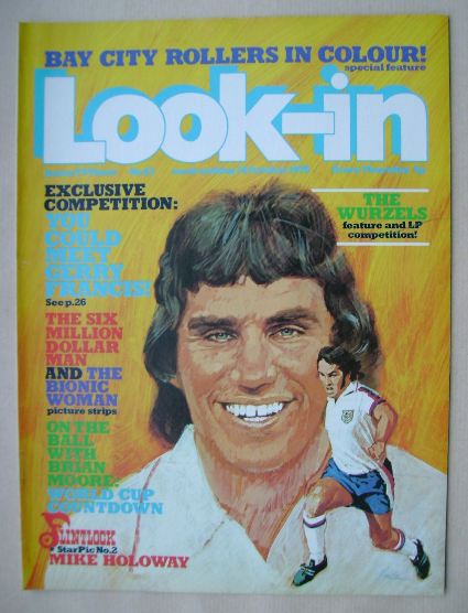 Look In magazine - Gerry Francis cover (16 October 1976)