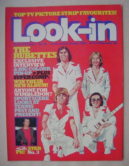 <!--1976-06-19-->Look In magazine - The Rubettes cover (19 June 1976)