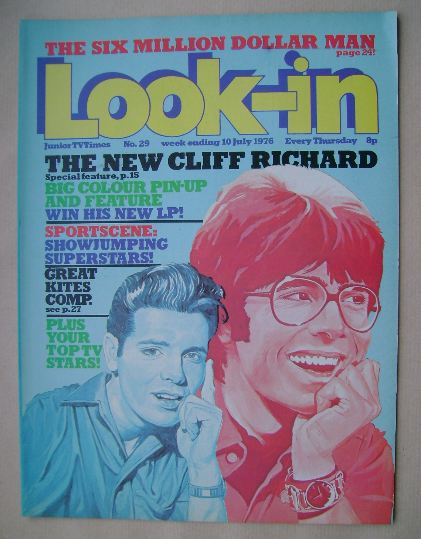 <!--1976-07-10-->Look In magazine - Cliff Richard cover (10 July 1976)