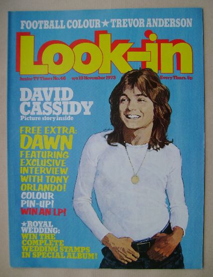 Look In magazine - David Cassidy cover (10 November 1973)