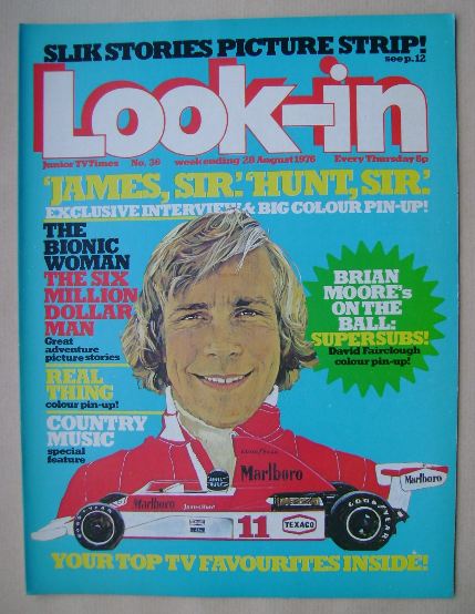 <!--1976-08-28-->Look In magazine - James Hunt cover (28 August 1976)
