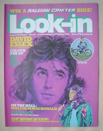 Look In magazine - David Essex cover (23 October 1976)