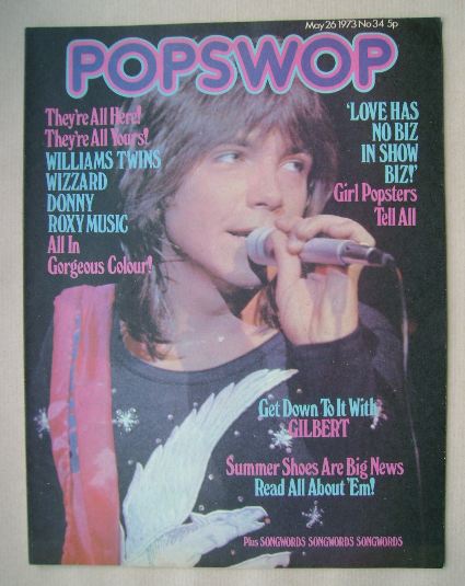 Popswop magazine - 26 May 1973 - David Cassidy cover