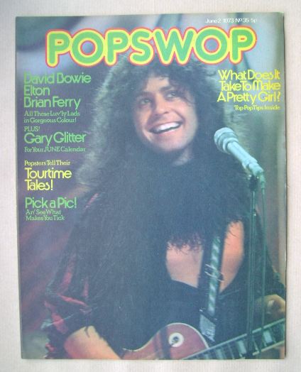 Popswop magazine - 2 June 1973 - Marc Bolan cover