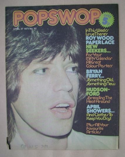 Popswop magazine - 27 April 1974 - Mick Jagger cover