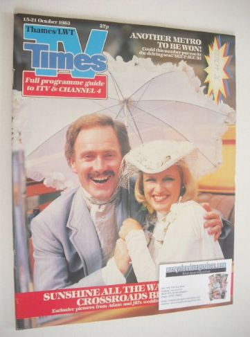 TV Times magazine - Tony Adams and Jane Rossington cover (15-21 October 1983)