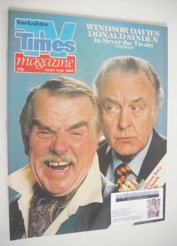 TV Times magazine - Windsor Davies and Donald Sinden cover (18-24 September 1982)