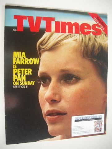 TV Times magazine - Mia Farrow cover (28 February - 5 March 1976)