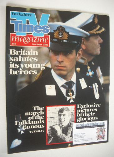 TV Times magazine - Prince Andrew cover (9-15 October 1982)