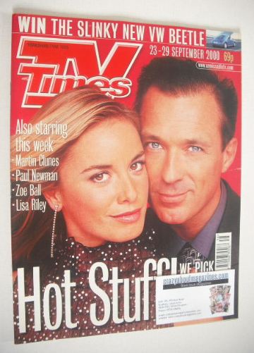 TV Times magazine - Tamzin Outhwaite and Martin Kemp cover (23-29 September 2000)