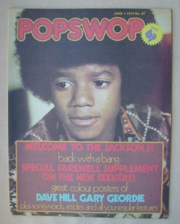 Popswop magazine - 1 June 1974 - Michael Jackson cover