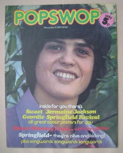 Popswop magazine - 8 December 1973 - Donny Osmond cover