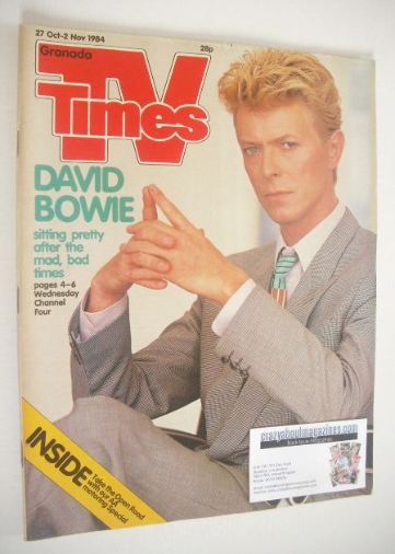 TV Times magazine - David Bowie cover (27 October - 2 November 1984)