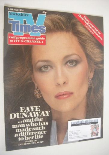TV Times magazine - Faye Dunaway cover (4-10 August 1984)