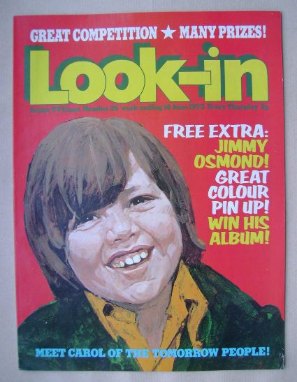 Look In magazine - Jimmy Osmond cover (16 June 1973)