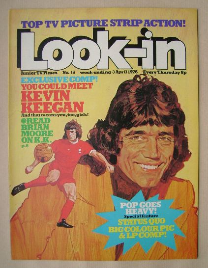 Look In magazine - Kevin Keegan cover (3 April 1976)