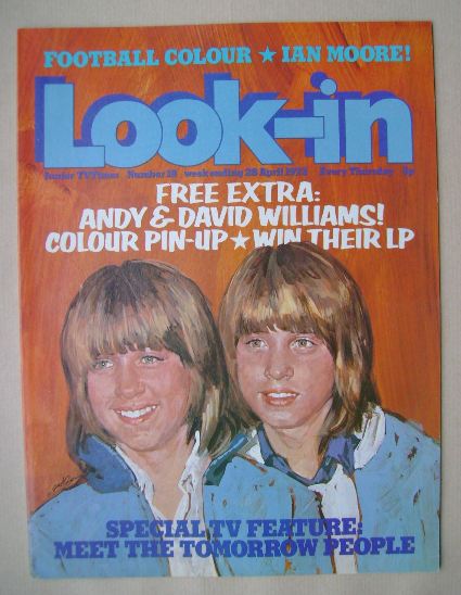Look In magazine - Andy & David Williams cover (28 April 1973)