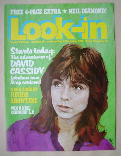 Look In magazine - David Cassidy cover (9 December 1972)
