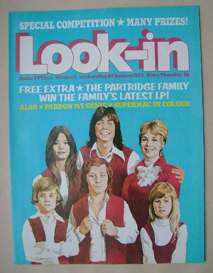 Look In magazine - The Partridge Family cover (27 January 1973)
