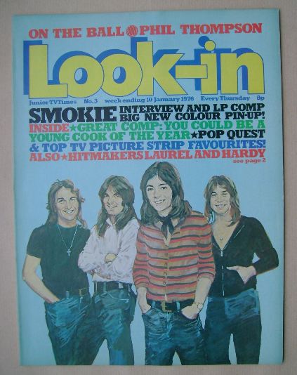 Look In magazine - Smokie cover (10 January 1976)