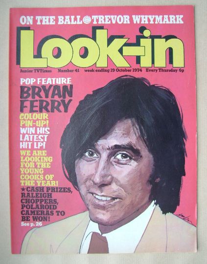 Look In magazine - Bryan Ferry cover (19 October 1974)