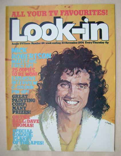 <!--1974-11-23-->Look In magazine - Mick Robertson cover (23 November 1974)