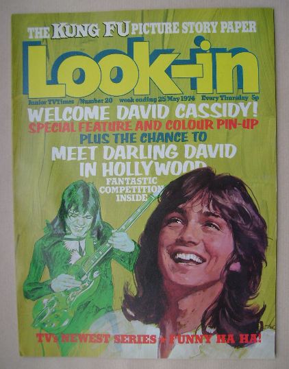 <!--1974-05-25-->Look In magazine - David Cassidy cover (25 May 1974)
