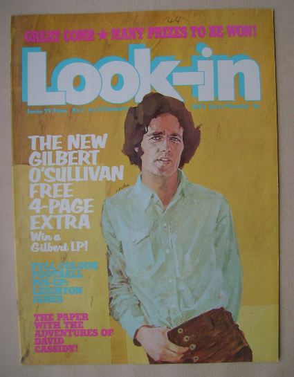 Look In magazine - Gilbert O'Sullivan cover (13 January 1973)