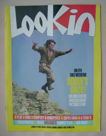 Look In magazine - Michael Praed cover (9 March 1985)