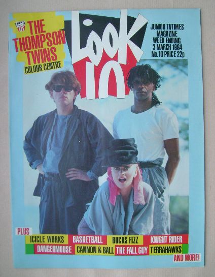 Look In magazine - The Thompson Twins cover (3 March 1984)