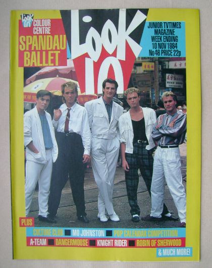 Look In magazine - Spandau Ballet cover (10 November 1984)