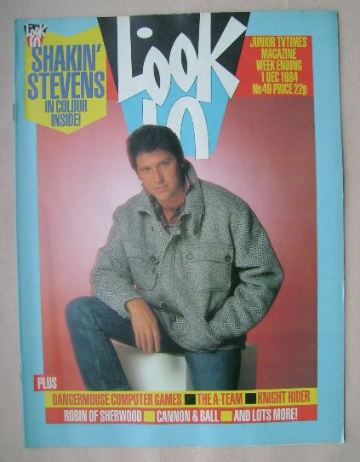Look In magazine - Shakin' Stevens cover (1 December 1984)