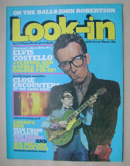 Look In magazine - Elvis Costello cover (15 April 1978)