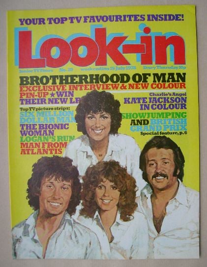 Look In magazine - Brotherhood of Man cover (15 July 1978)
