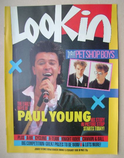 Look In magazine - Paul Young cover (15 February 1986)