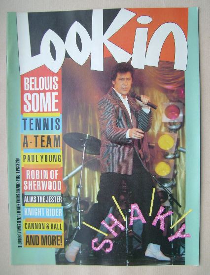 Look In magazine - Shakin' Stevens cover (8 March 1986)