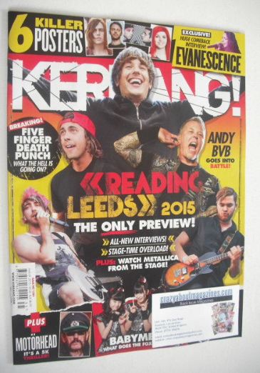 Kerrang magazine - Reading and Leeds Preview cover (29 August 2015 - Issue 1583)