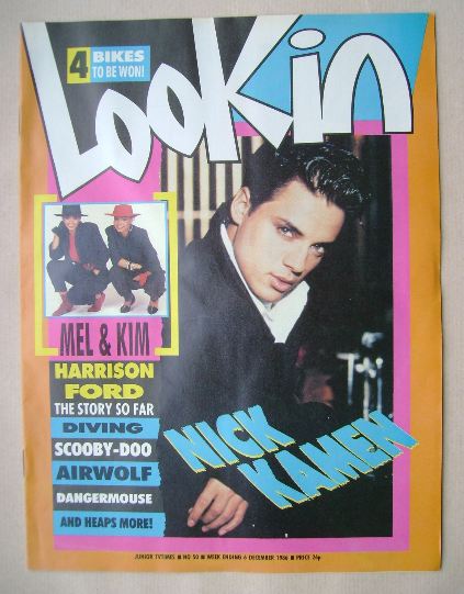 Look In magazine - Nick Kamen cover (6 December 1986)